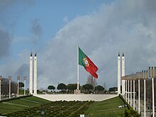 Der Parque Eduardo VII visto da Praça do Marquês de Pombal in Lissabon