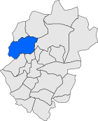 Plassering av kommunen på kartet over provinsen