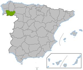 Poziția regiunii Ourense
