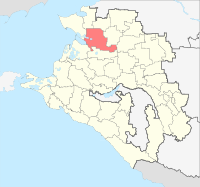 Канівський район на мапі Краснодарського краю