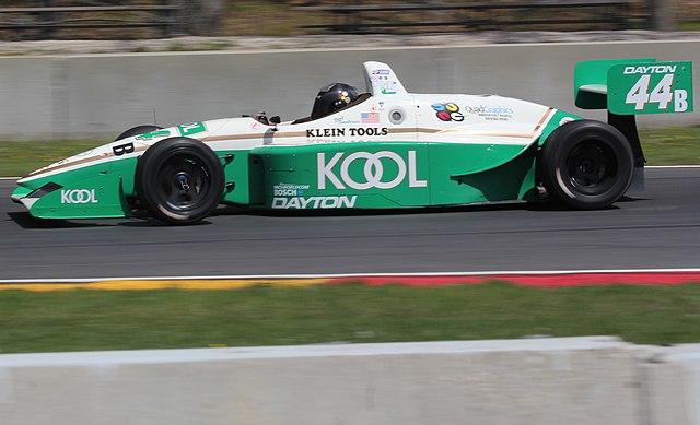 The Lola T97/20 was the specified chassis used from 1997 to 2001. It is pictured here at a vintage racing event in 2016.