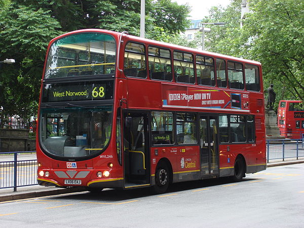 London Central Wright Eclipse Gemini bodied Volvo B7TL in June 2008