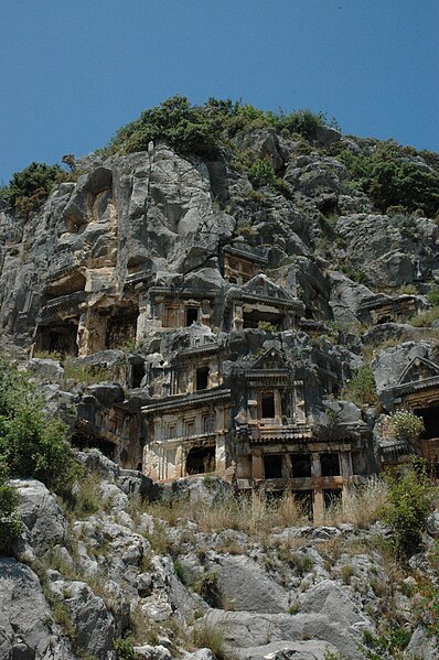 File:Lycian rock tombs, Myra.jpg