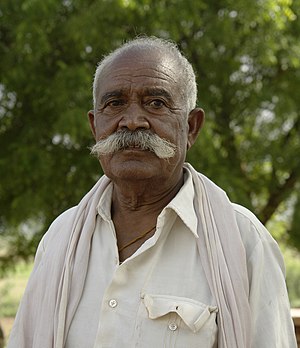 Man with a moustache, Chambal, India.