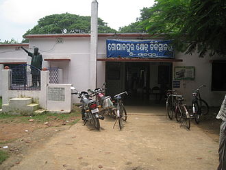 Statue of Mr. Managobinda Samal at Gopalpur Medical, Khadagpur, Jajpur, Odisha Managobinda Samal Statue At Gopalpur Medical.JPG