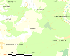 Poziția localității Arconville