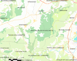 Mapa obce Saint-André-de-Roquelongue