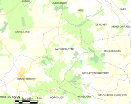 Mapa obce La Chapelotte