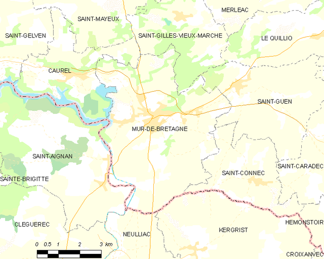 Poziția localității Mûr-de-Bretagne