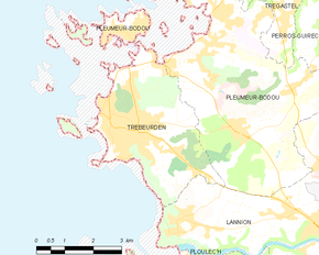 Poziția localității Trébeurden