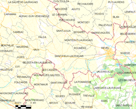 Mapa obce Saint-Félix-Lauragais