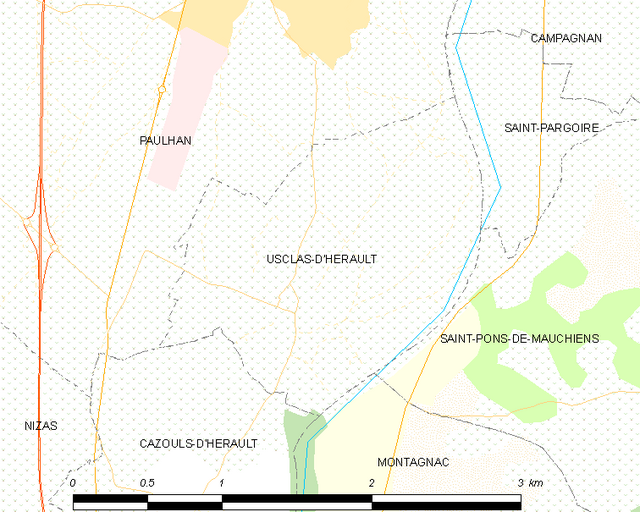 Poziția localității Usclas-d'Hérault