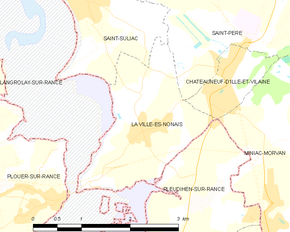 Poziția localității La Ville-ès-Nonais