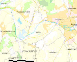 Mapa obce Naveil
