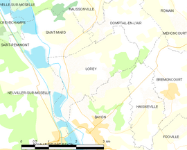 Mapa obce Lorey