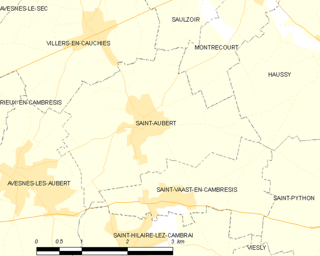 Poziția localității Saint-Aubert