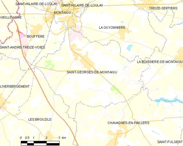 Poziția localității Saint-Georges-de-Montaigu