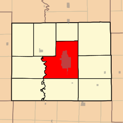 Mapa se zvýrazněním Benton Township, Adair County, Missouri.svg