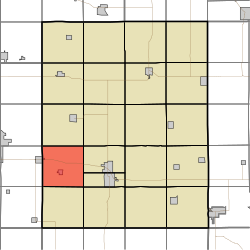 Location of Indian Village Township in Tama County Map highlighting Indian Village Township, Tama County, Iowa.svg