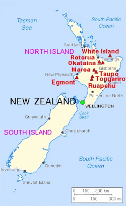 Major volcanoes of New Zealand