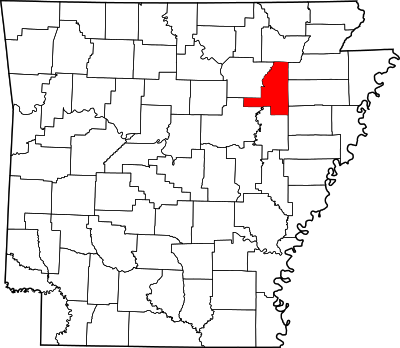Map of Arkansas highlighting Jackson County.svg