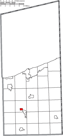 Ashtabula okrugidagi Rok-Krikning joylashishi