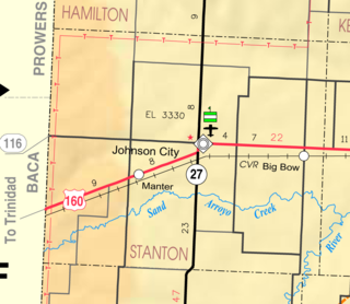 <span class="mw-page-title-main">Big Bow, Kansas</span> Unincorporated community in Stanton County, Kansas