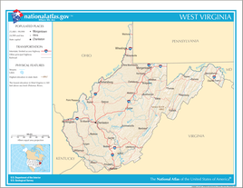 Nyugat -Virginia térképe