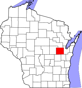 Localizare Comitatului Outagamie în statul Wisconsin