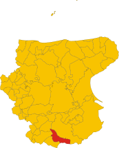 Map of comune of Candela (province of Foggia, region Apulia, Italy).svg