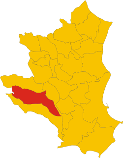 Elhelyezkedése Crotone térképén
