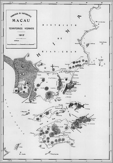 1912 map of Macau and environs.