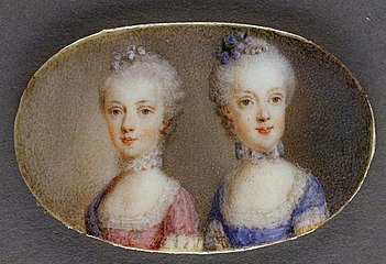 As irmãs da Austria María Antonieta e María Carolina