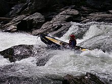 Marty Plante paddling a Mad River Outrage on the Chattooga River