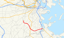 Karte der Massachusetts Route 203