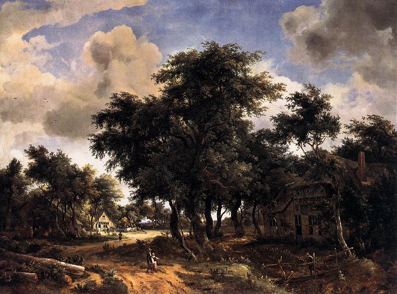 File:Meindert Hobbema - Village Street under Trees - WGA11434.jpg