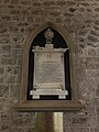Memorial to Captain John Evans in St Michael's Church, Chagford.jpg