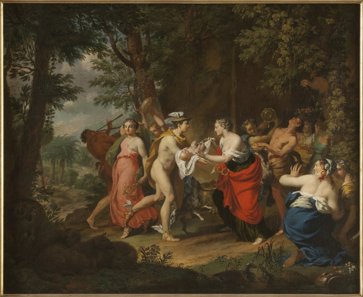 File:Mercury Confiding the Child Bacchus to the Nymphs on Nysa (Carl Marcus Tuscher) - Nationalmuseum - 18330.tif