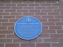 Middleton Railway Blue Plaque Middleton Railway Blue Plaque (7906790148).jpg