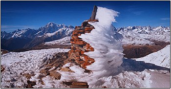 Monte Bianco da punta Leysser (2771 m , Vetan - AO)