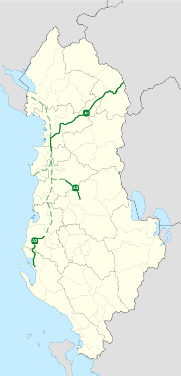 File:Motorways in Albania.png