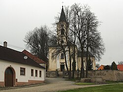 náměstí s kostelem svatého Jiljí