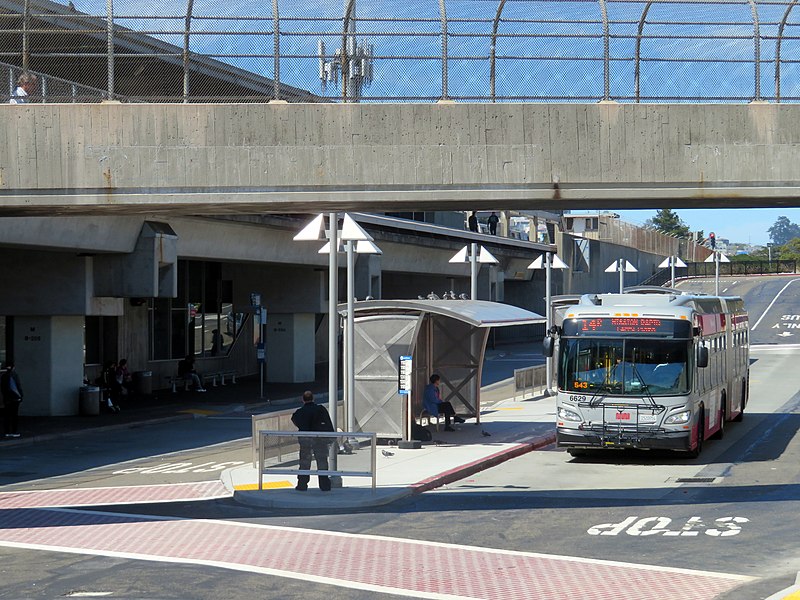 File:Muni route 14R bus at Daly City station, June 2018.JPG
