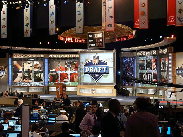 The set for the 2010 NFL draft at Radio City Music Hall in New York City