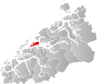 Locator map showing Midsund within Møre og Romsdal