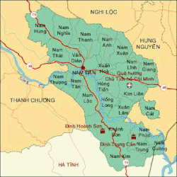 Nam Đàn district haritası