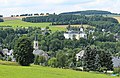 Blick auf die Kirche und Schloss Purschenstein (2017)