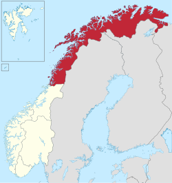Location of ノールノルゲ 北部地域