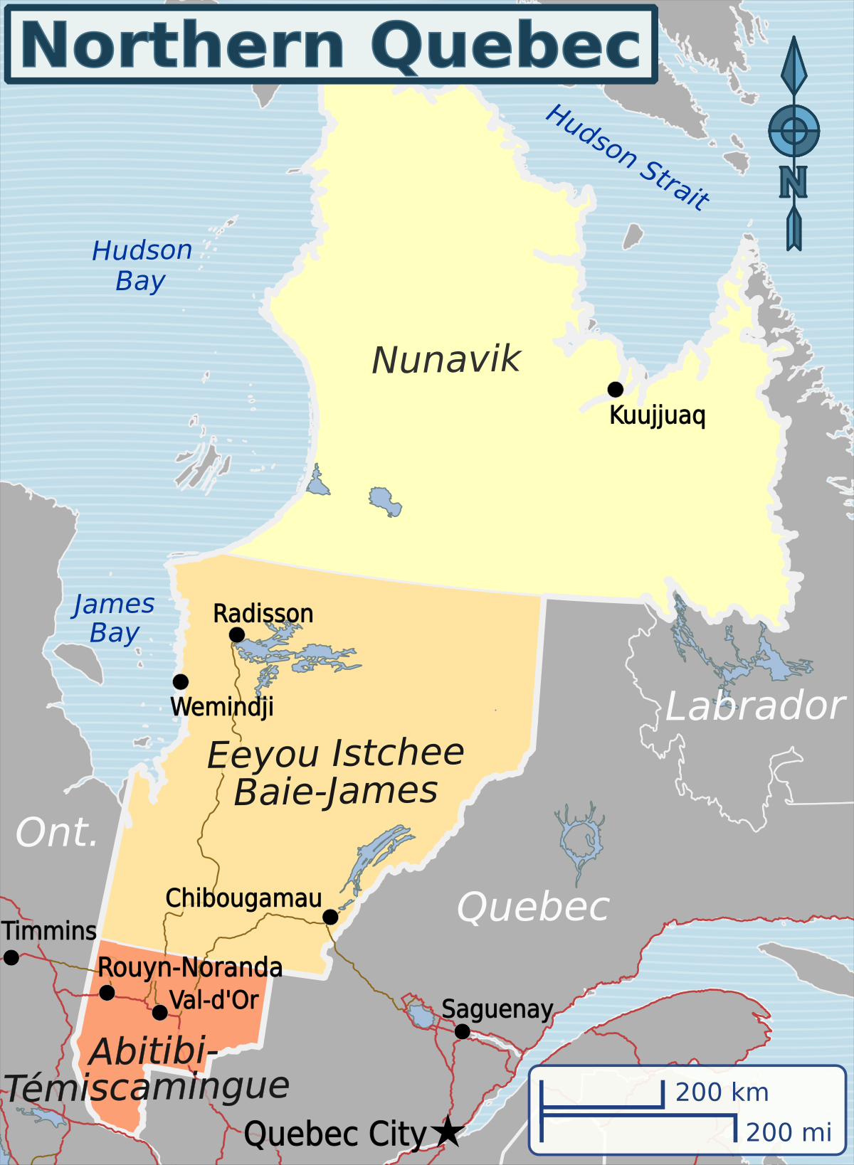 Map Of Québec Regions File:northern Quebec Wv Region Map.svg - Wikimedia Commons