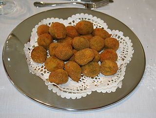 <i>Olive allascolana</i> Italian appetizer